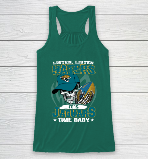 Listen Haters It is JAGUARS Time Baby NFL Racerback Tank 5