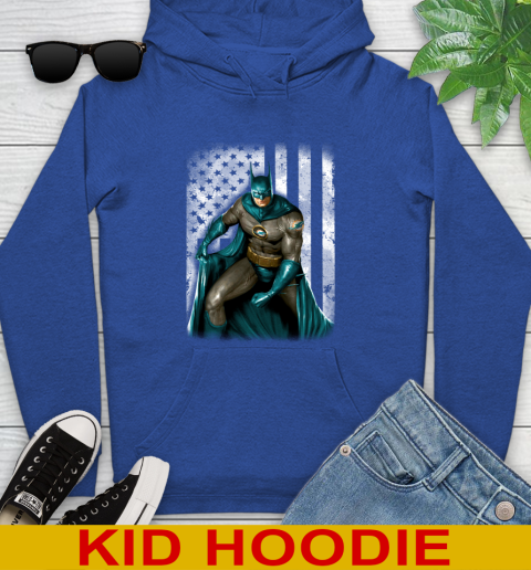 Miami Dolphins NFL Football Batman DC American Flag Shirt Youth Hoodie 10