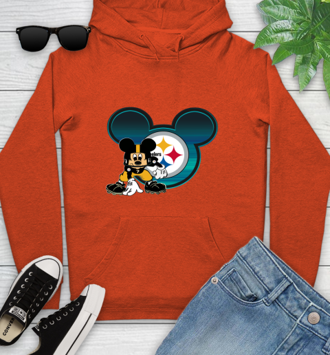 NFL Pittsburgh Steelers Mickey Mouse Disney Football T Shirt Youth Hoodie 5