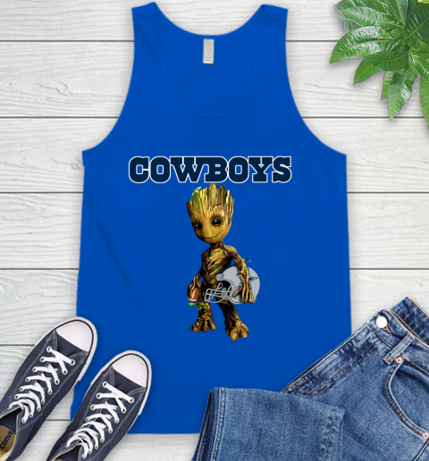 Dallas Cowboys NFL Football Groot Marvel Guardians Of The Galaxy Tank Top 5
