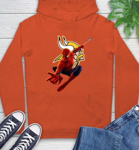 NFL Spider Man Avengers Endgame Football Minnesota Vikings Hoodie 5