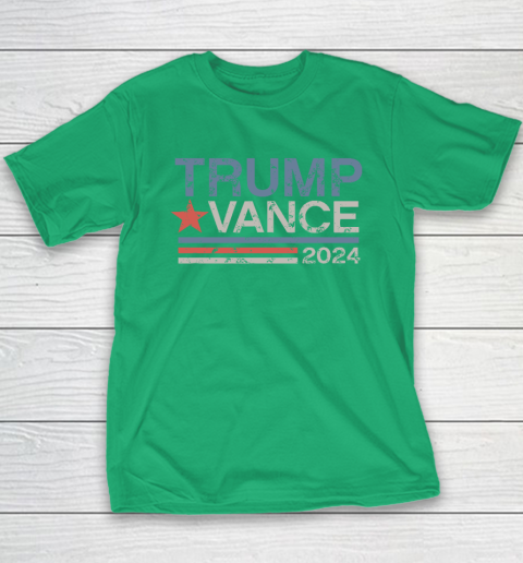 Trump Vance 2024 Retro Stripe Trump JD Vance Youth T-Shirt - Image 5