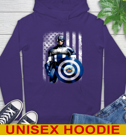 New York Mets MLB Baseball Captain America Marvel Avengers American Flag Shirt Hoodie 5