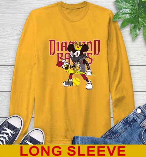 Arizona Diamondbacks MLB Baseball Mickey Peace Sign Sports Long Sleeve T-Shirt 3