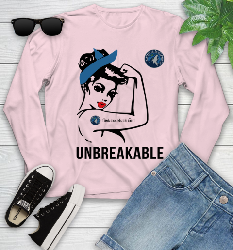 NBA Minnesota Timberwolves Girl Unbreakable Basketball Sports Youth Long Sleeve 7