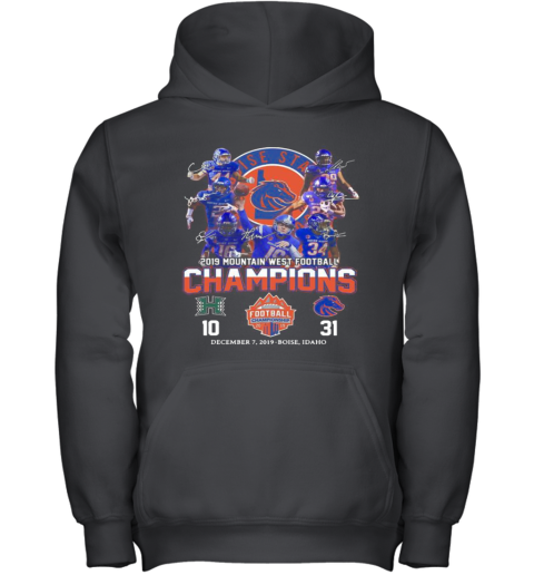 Boise State Broncos 2019 Mountain West Football Champions Youth Hoodie