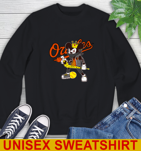 Baltimore Orioles MLB Baseball Mickey Peace Sign Sports Sweatshirt 2