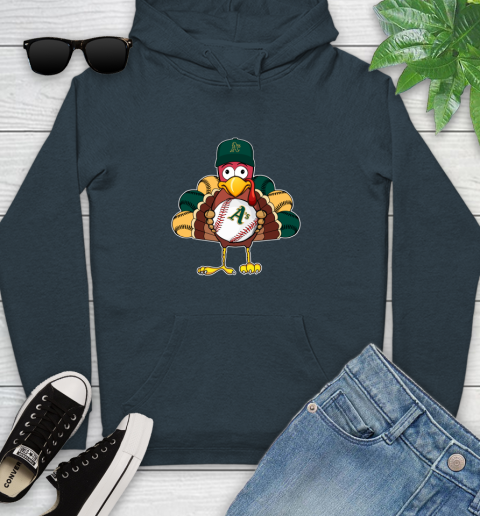 Oakland Athletics Turkey thanksgiving Youth Hoodie 8