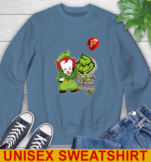 Baby Pennywise Grinch Christmas MLB Baseball Pittsburgh Pirates Sweatshirt 8