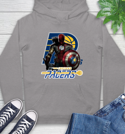 Indiana Pacers NBA Basketball Captain America Thor Spider Man Hawkeye Avengers Hoodie 6
