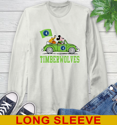 NBA Basketball Minnesota Timberwolves Pluto Mickey Driving Disney Shirt Long Sleeve T-Shirt 12