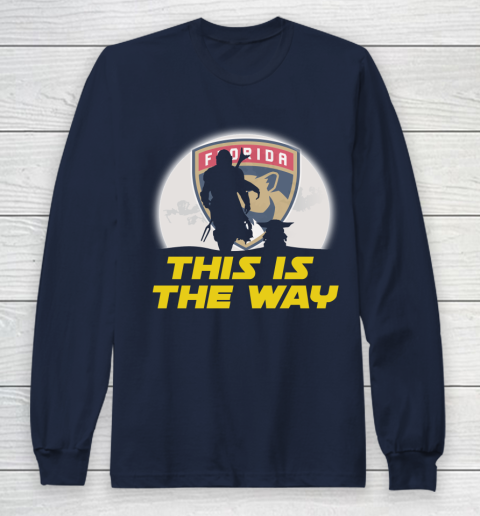 Florida Panthers NHL Ice Hockey Star Wars Yoda And Mandalorian This Is The Way Long Sleeve T-Shirt 2