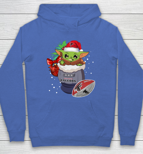 Atlanta Falcons Christmas Baby Yoda Star Wars Funny Happy NFL Hoodie 9