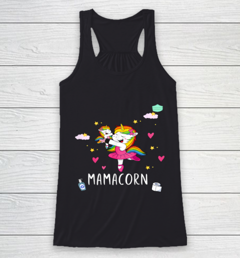 Womens Mamacorn Shirt for Women Unicorn Mama Racerback Tank