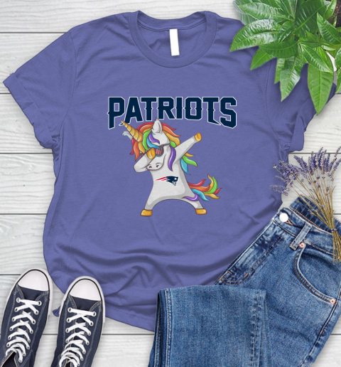 New England Patriots NFL Football Funny Unicorn Dabbing Sports Women's T-Shirt 11