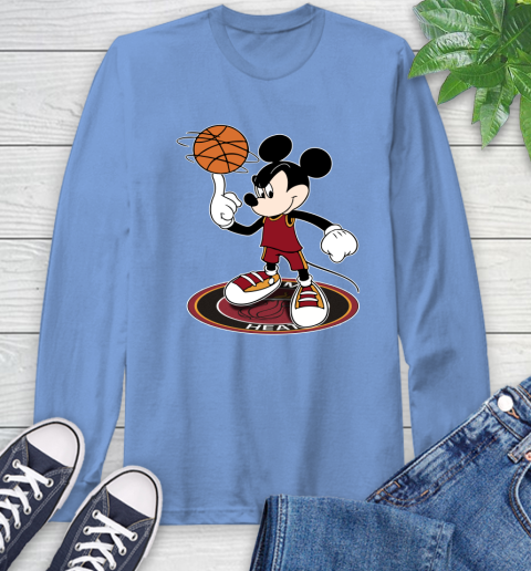 NBA Basketball Miami Heat Cheerful Mickey Disney Shirt Long Sleeve T-Shirt 12