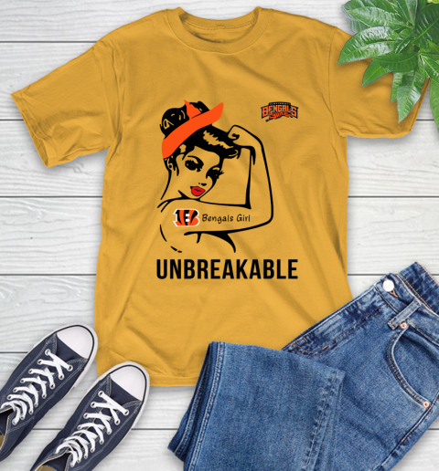 NFL Cincinnati Bengals Girl Unbreakable Football Sports T-Shirt 2