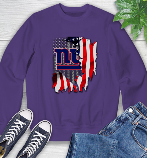New York Giants NFL Football American Flag Sweatshirt - Image 5