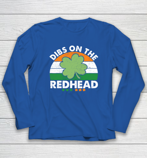 Dibs On The Redhead Funny St Patricks Day Drinking Long Sleeve T-Shirt 5