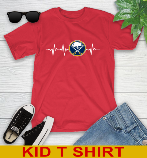 Buffalo Sabres NHL Hockey Heart Beat Shirt Youth T-Shirt 11