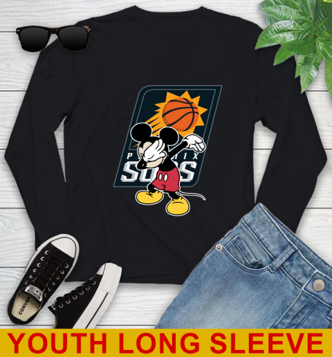 Phoenix Suns NBA Basketball Dabbing Mickey Disney Sports Youth Long Sleeve 2