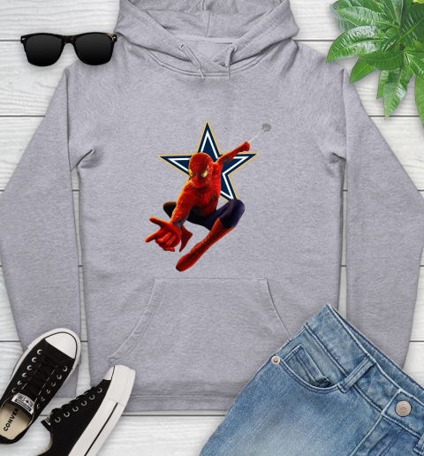 NFL Spider Man Avengers Endgame Football Dallas Cowboys Youth Hoodie 6