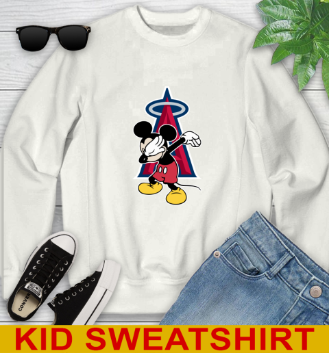 Los Angeles Angels MLB Baseball Dabbing Mickey Disney Sports Youth Sweatshirt