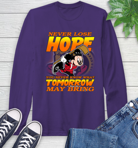 Ottawa Senators NHL Hockey ootball Mickey Disney Never Lose Hope Long Sleeve T-Shirt 5