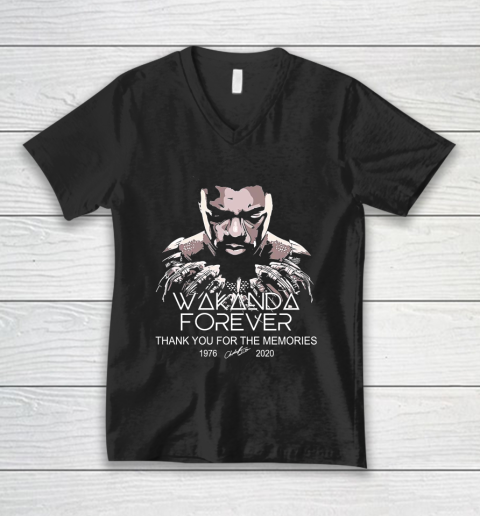 Rip Wakanda 1976 2020 forever thank you for the memories signature V-Neck T-Shirt