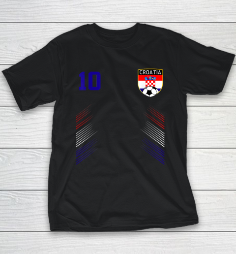 Croatia Soccer Croatian Football Retro 10 Jersey Youth T-Shirt