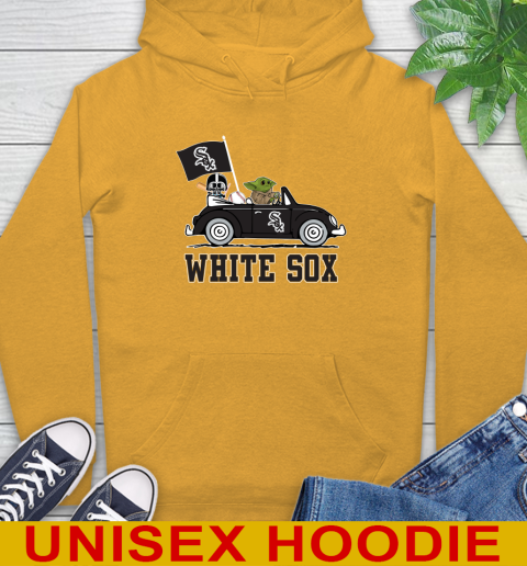MLB Baseball Chicago White Sox Darth Vader Baby Yoda Driving Star Wars Shirt Hoodie 3