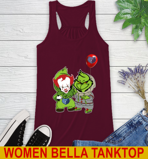Memphis Grizzlies Baby Pennywise Grinch Christmas NBA Basketball Racerback Tank 3