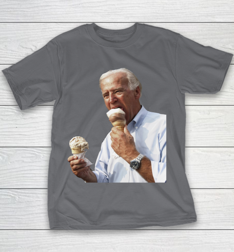 Joe Biden Eating Ice Cream Youth T-Shirt 5