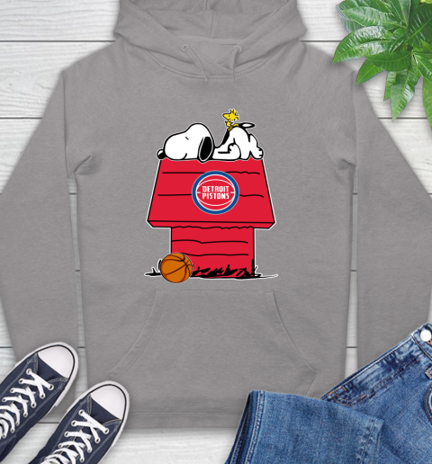 Detroit Pistons NBA Basketball Snoopy Woodstock The Peanuts Movie Hoodie 6