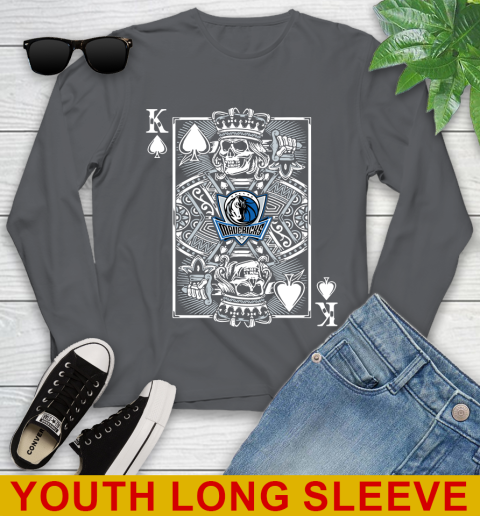 Dallas Mavericks NBA Basketball The King Of Spades Death Cards Shirt Youth Long Sleeve 9