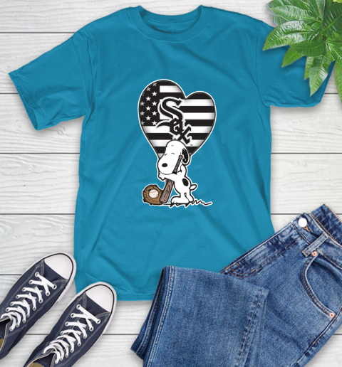 Chicago White Sox MLB Baseball The Peanuts Movie Adorable Snoopy T-Shirt 8