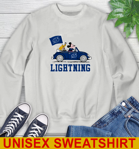 NHL Hockey Tampa Bay Lightning Pluto Mickey Driving Disney Shirt Sweatshirt 5