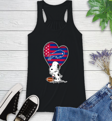 Buffalo Bills NFL Football The Peanuts Movie Adorable Snoopy Racerback Tank 2