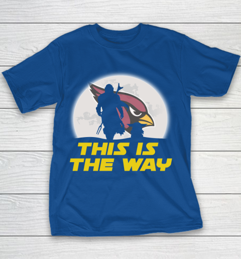 Arizona Cardinals NFL Football Star Wars Yoda And Mandalorian This Is The Way Youth T-Shirt 6