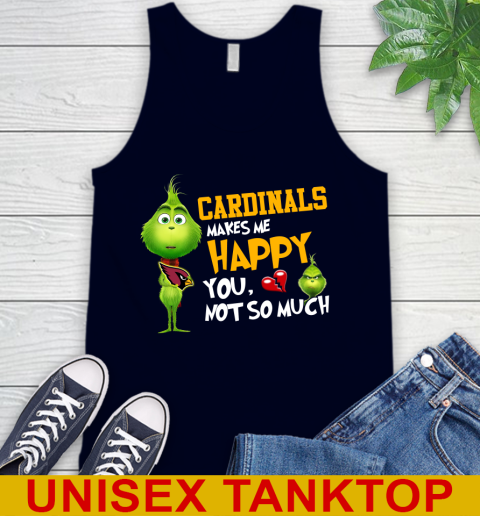 NFL Arizona Cardinals Makes Me Happy You Not So Much Grinch Football Sports Tank Top 2