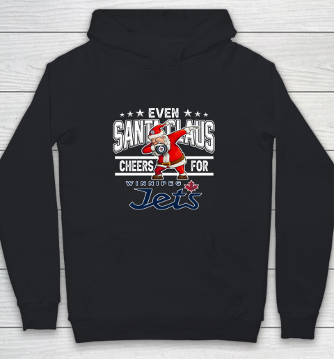 Winnipeg Jets Even Santa Claus Cheers For Christmas NHL Youth Hoodie