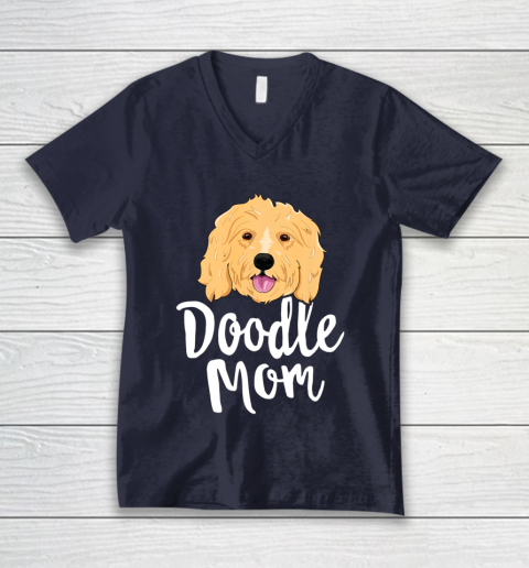 Dog Mom Shirt Doodle Mom T Shirt Women Goldendoodle Dog Puppy Mother V-Neck T-Shirt 2