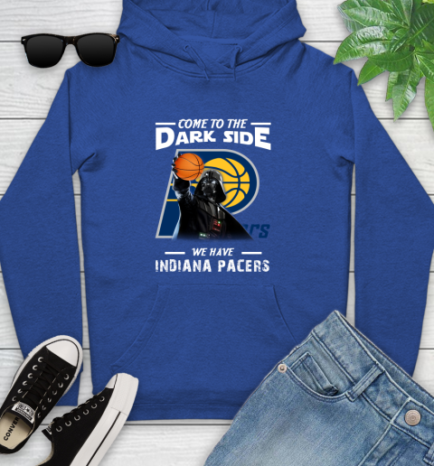 NBA Come To The Dark Side We Have Indiana Pacers Star Wars Darth Vader Basketball Youth Hoodie 11