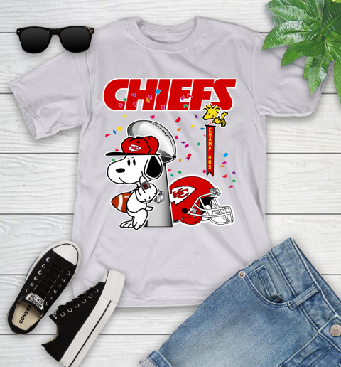 Kansas City Chiefs Champions Super Bowl 2020 Snoopy Middle Finger Shirt 104
