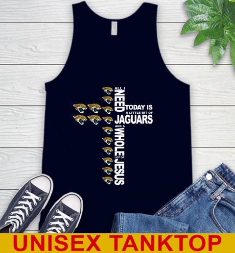 NFL All I Need Today Is A Little Bit Of Jacksonville Jaguars Cross Shirt Tank Top 2
