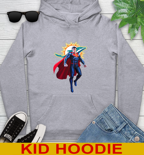 NFL Superman DC Sports Football Miami Dolphins Youth Hoodie 6