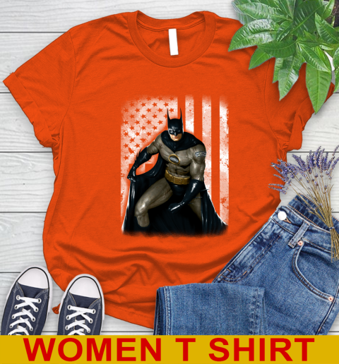 San Antonio Spurs NBA Basketball Batman DC American Flag Shirt Women's T-Shirt 3