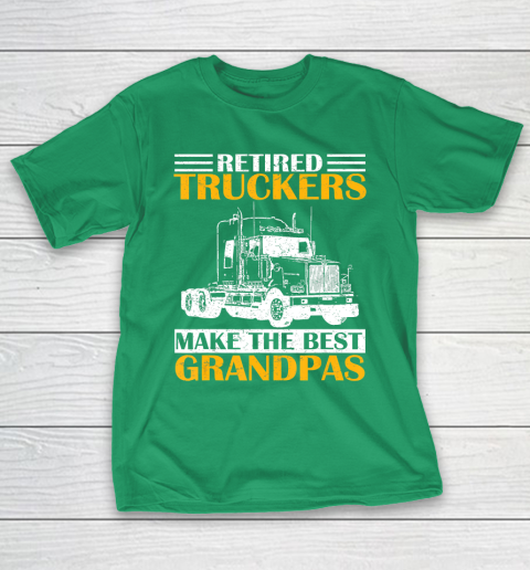 GrandFather gift shirt Vintage Retired Trucker Make The Best Grandpa Retirement Tee T Shirt T-Shirt 15