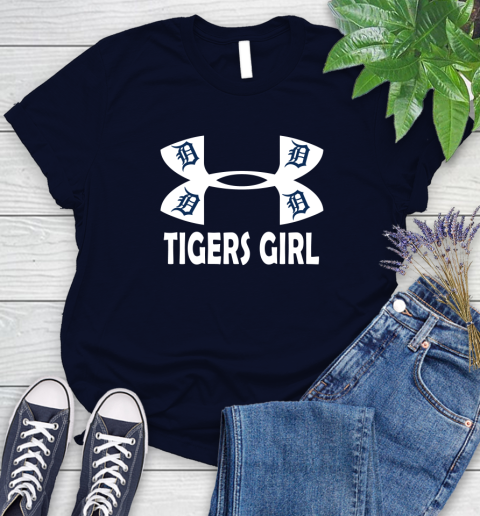 MLB Detroit Tigers Girl Under Armour Baseball Sports Women's T