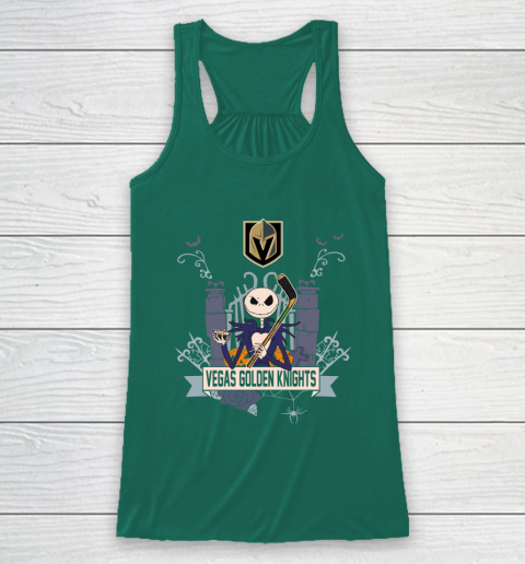 NHL Vegas Golden Knights Hockey Jack Skellington Halloween Racerback Tank 5